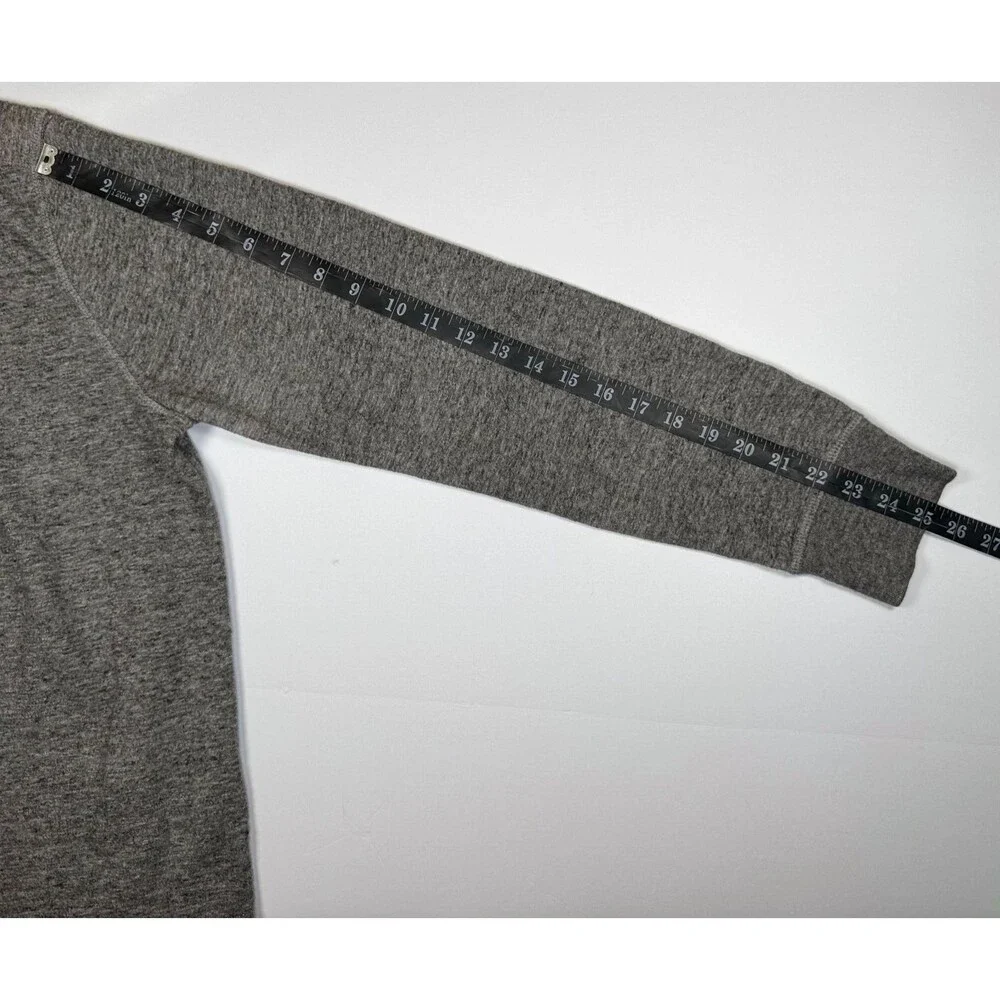 J.Crew‎ Knit Goods Quarter Zip Sweatshirt Mens Medium Heathered Gray Pullover